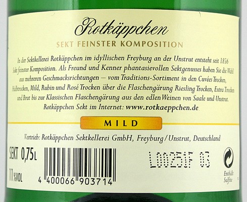Rotk�ppchen Sekt mild - Rotk�ppchen Sektkellerei