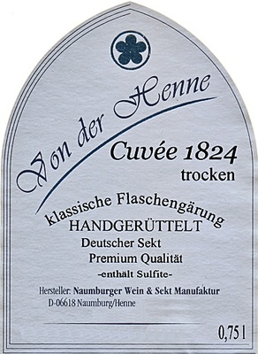 Cuv�e 1824 trocken - Naumburger Wein- und Sektmanufaktur