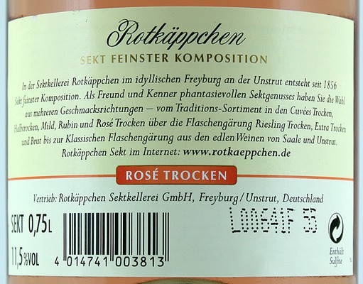 Rotk�ppchen Sekt Ros� trocken - Rotk�ppchen Sektkellerei