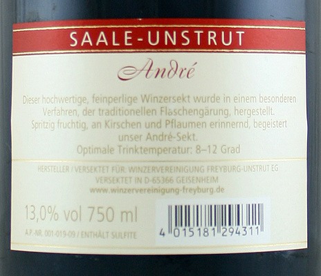 Andr� Sekt brut - WV Freyburg