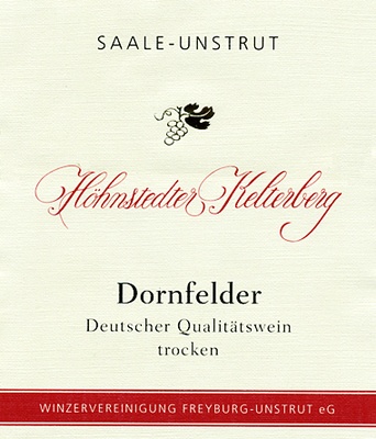 Dornfelder QbA trocken 2008 H�hnstedter Kelterberg - WV Freyburg
