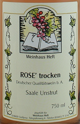 Cuv�e Ros� QbA trocken 2011 - Weinhaus Heft
