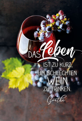 Grußkarte Weinspruch 3D