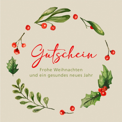 Geschenk - Gutschein Kranz - Lieferung per Post