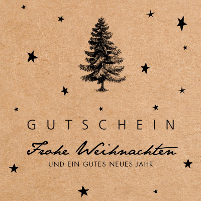 Geschenk - Gutschein Weihnachten - Lieferung per Post
