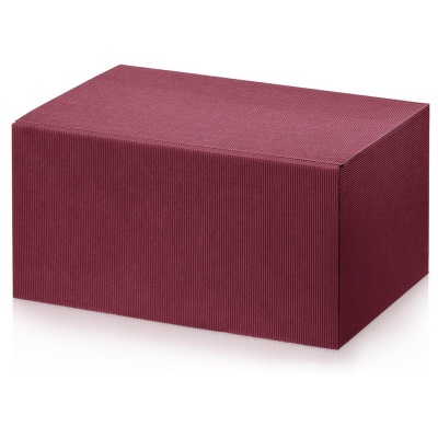 Präsentkarton Welle Bordeaux für 6 Flaschen